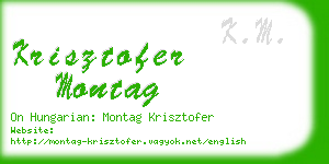 krisztofer montag business card